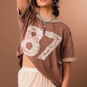 Gimmicks Pieced 87 Washed Graphic Tee NWT Size Medium